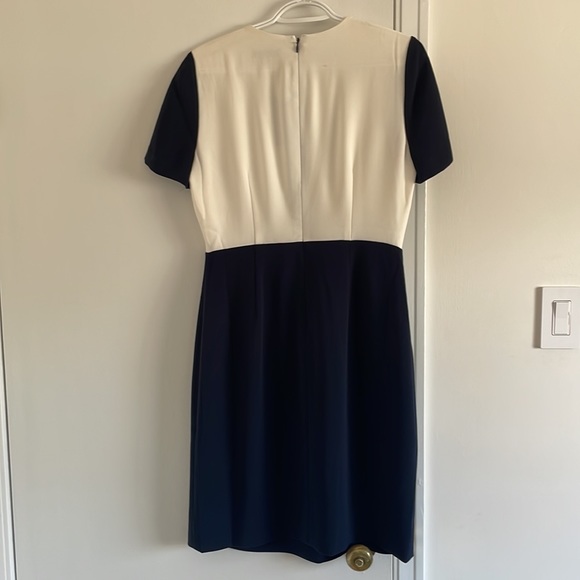 Knee length navy and white jcrew shift dress - Picture 3 of 4